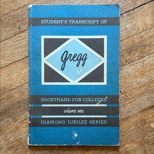 Gregg Shorthand Student Transcript vintage 1965 paperback